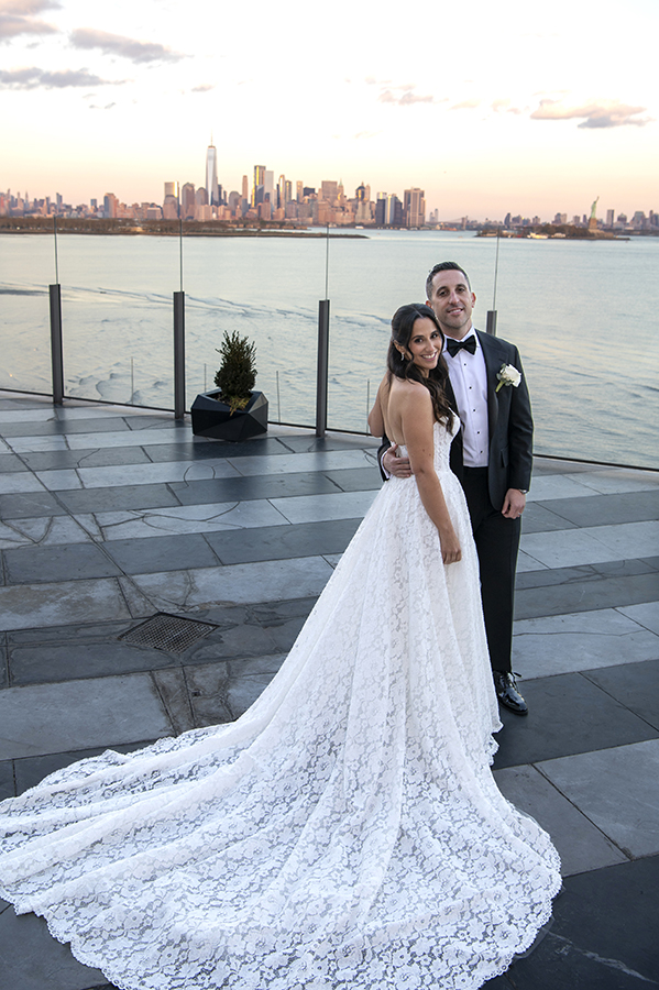 bride and groom portraits at Hudson House wedding in Jersey City