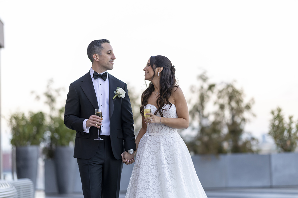 bride and groom portraits at Hudson House wedding in Jersey City