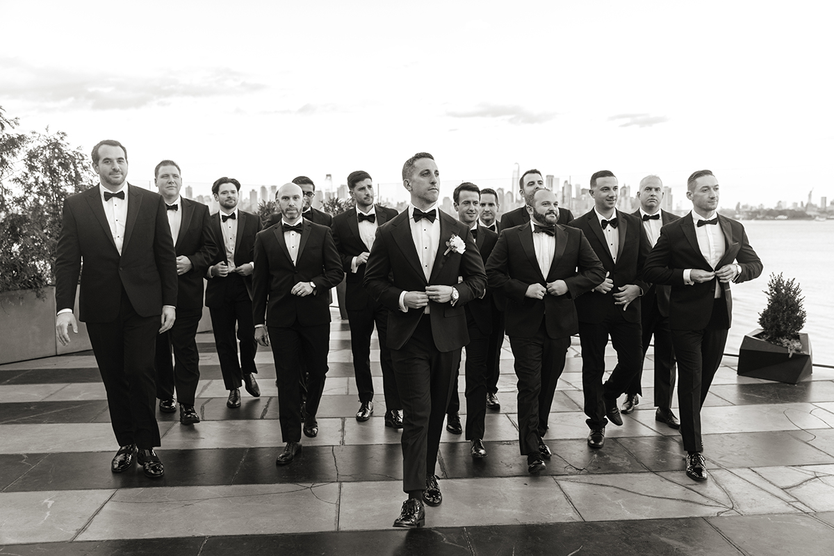 wedding party at Hudson House wedding in Jersey City