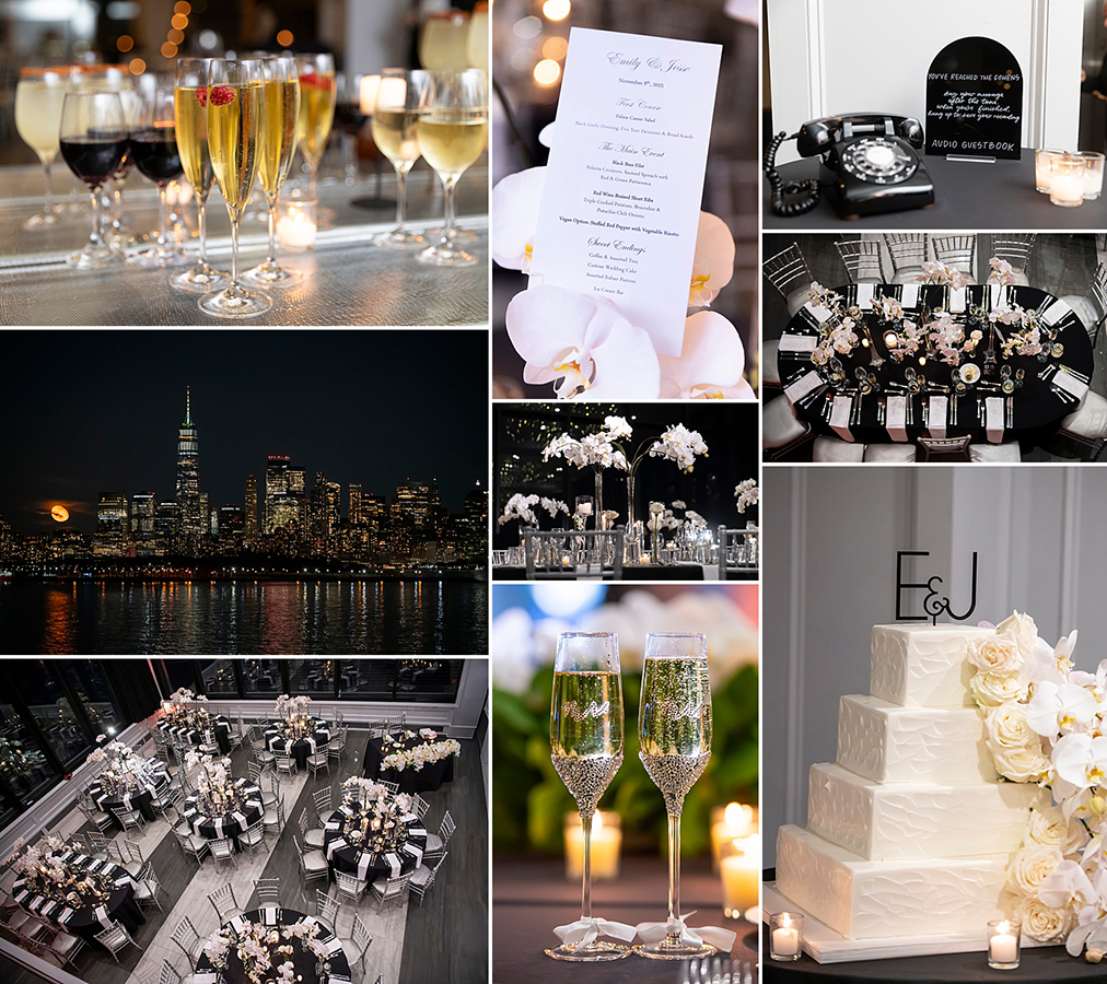 reception details at Hudson House wedding