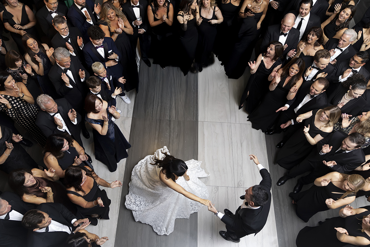 bride and groom's first dance at Hudson House wedding