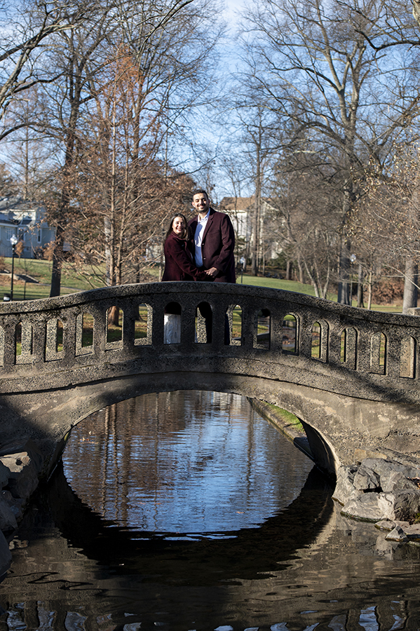 Westfield Bookstore Engagement Photos | Westfield Wedding Photographer | Rina + Mike