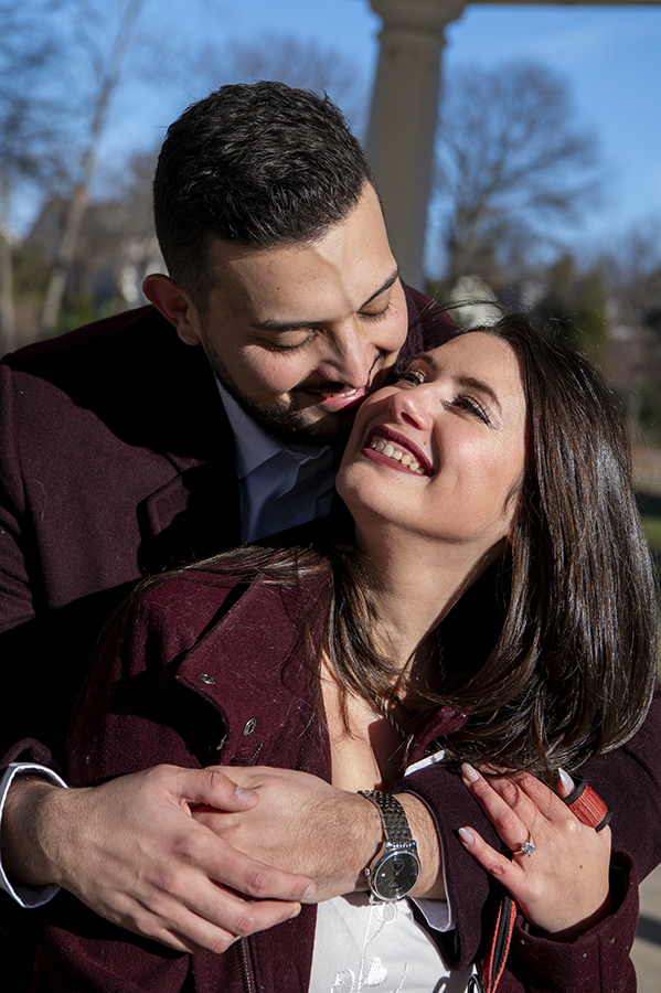 Westfield Bookstore Engagement Photos | Westfield Wedding Photographer | Rina + Mike