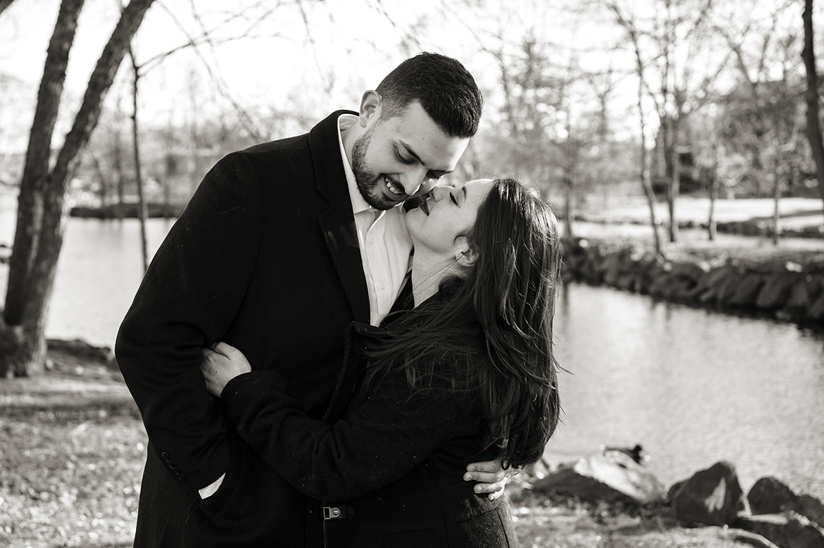 Westfield Bookstore Engagement Photos | Westfield Wedding Photographer | Rina + Mike