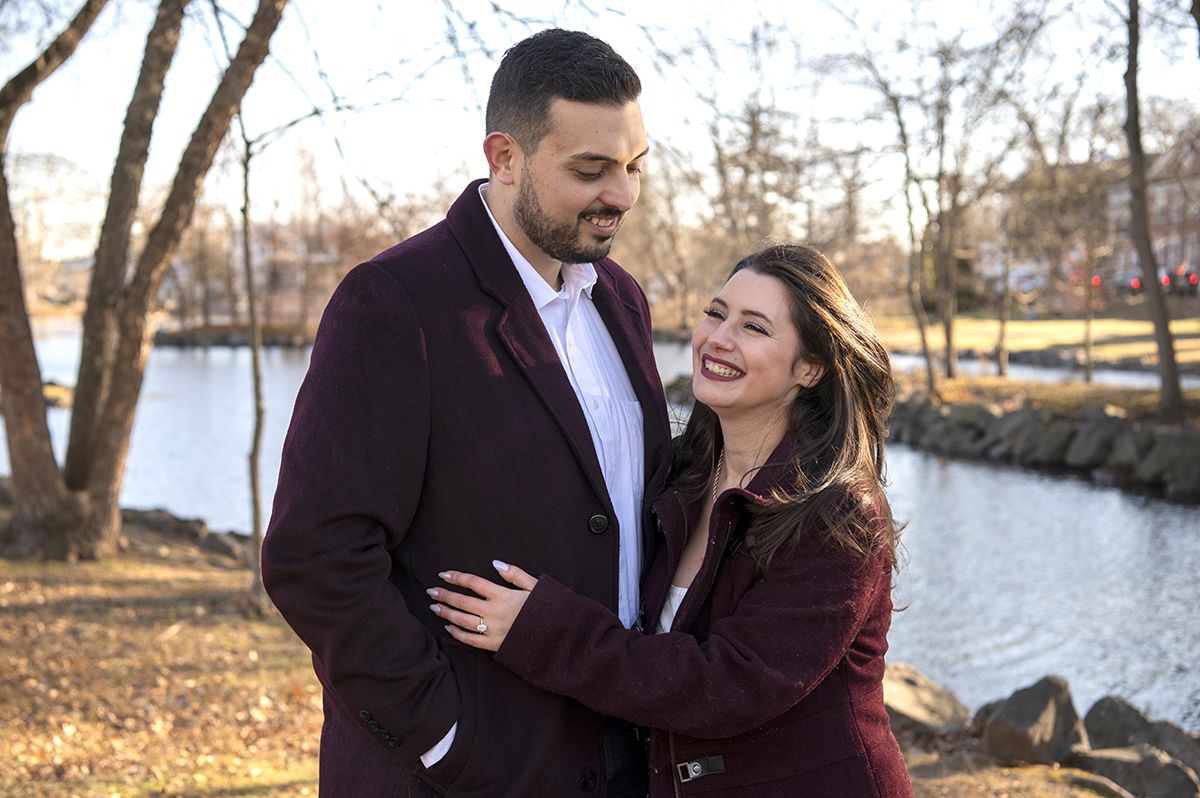 Westfield Bookstore Engagement Photos | Westfield Wedding Photographer | Rina + Mike