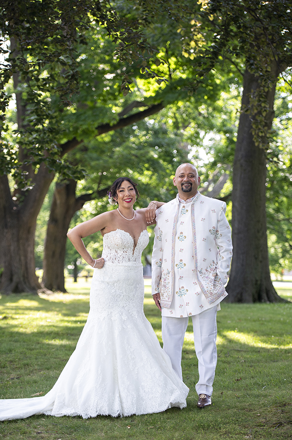 bride and groom at Glen Island Harbour Club wedding