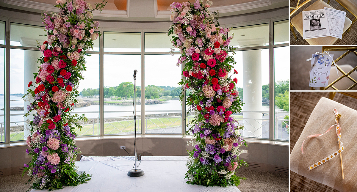 wedding ceremony at Glen Island Harbour Club