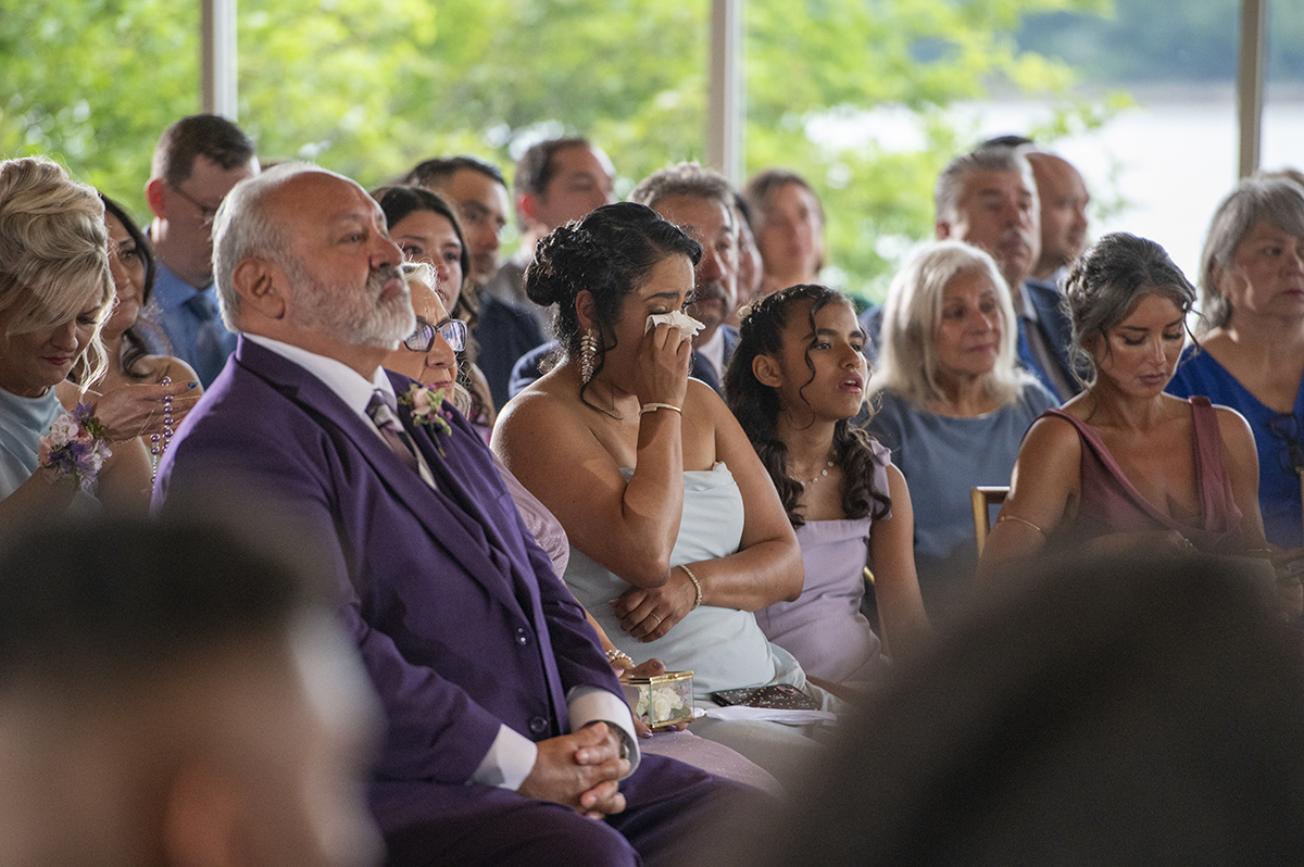 wedding ceremony at Glen Island Harbour Club