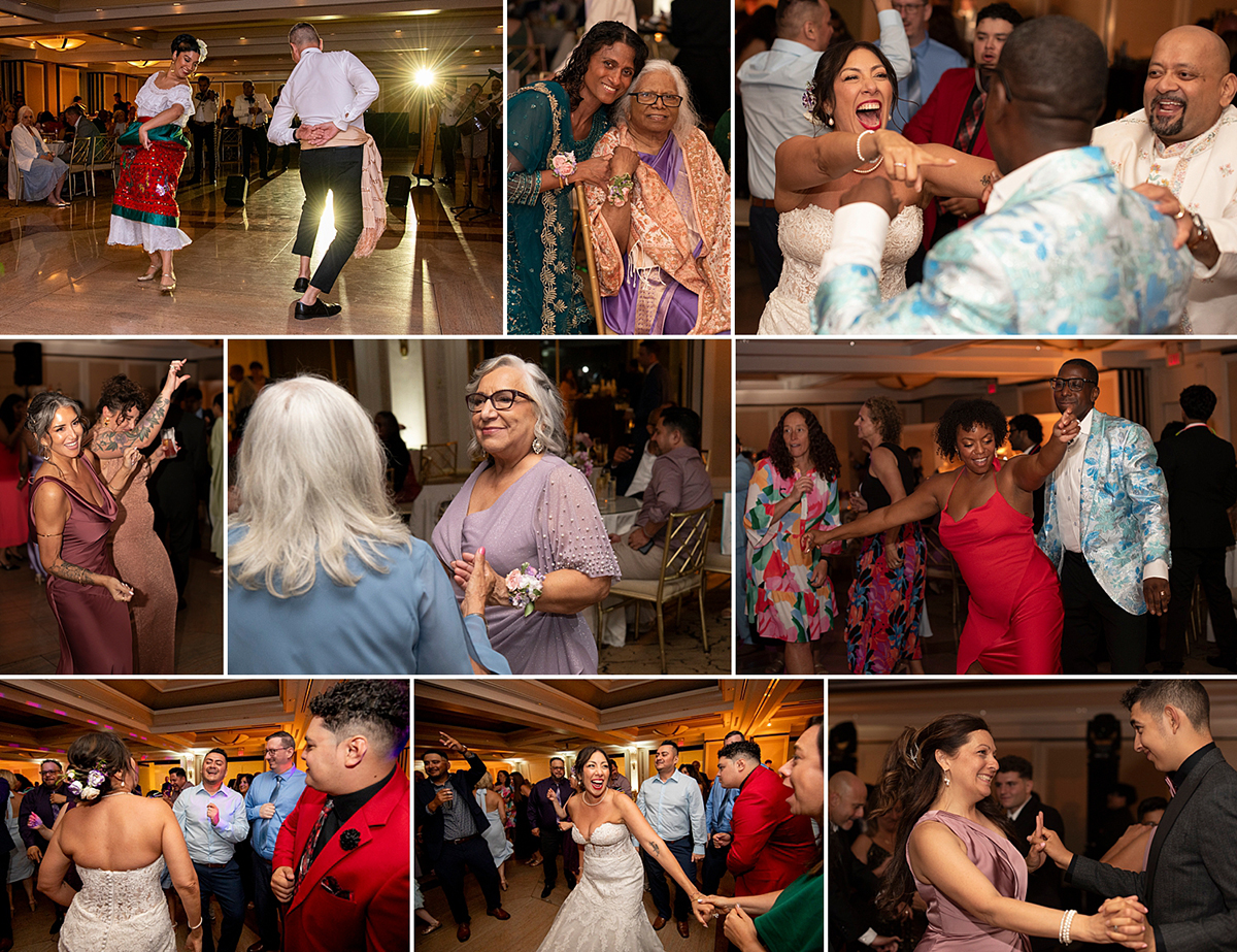 dancing during wedding reception at Glen Island Harbour Club
